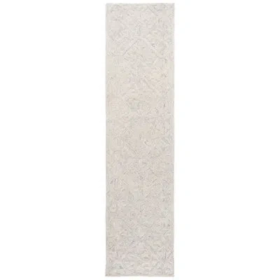 Safavieh Harvest Hand Woven Wool Geometric Indoor Rug In Light Blue,grey