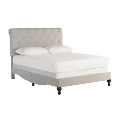 Safavieh Hathaway Sleigh Upholstered Bed In Gray