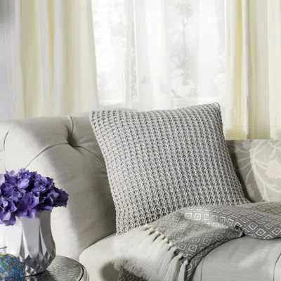 Safavieh Haven Knit Pillow In Gray