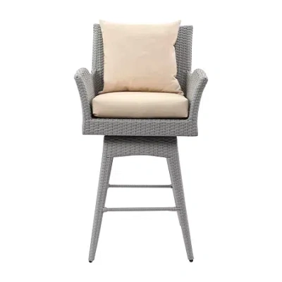 Safavieh Hayes Patio Collection Bar Stool In Gray