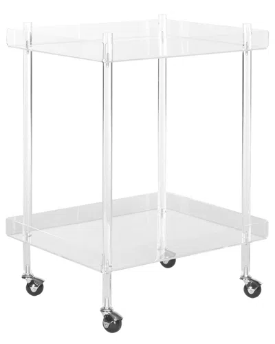 Safavieh Healy Acrylic Kitchen Cart In White