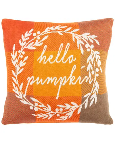 Safavieh Hello Pumpkin Pillow In Orange