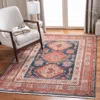 Safavieh Herat Machine Made Area Rug, Rust / Black Traditional Style Easy Care In Multi
