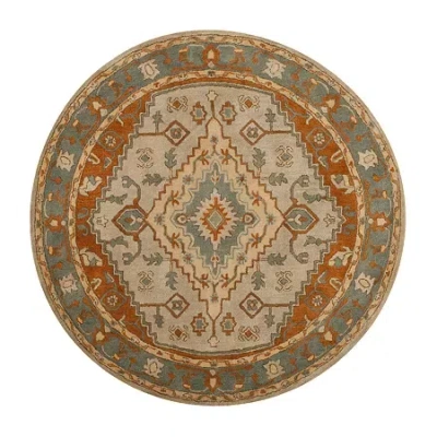 Safavieh Heritage Collection Faris Oriental Round Area Rug In Multi