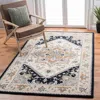Safavieh Heritage Hand Made Area Rug, Beige / Navy Traditional Style Non-shedding In Gray