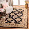 Safavieh Heritage Hand Made Area Rug, Black / Ivory Traditional Style Non-shedding In Brown
