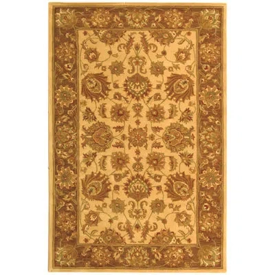 Safavieh Heritage Hand Tufted Wool Rug In Brown;ivory