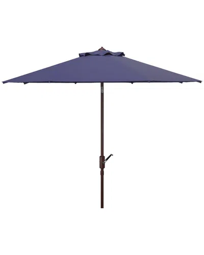 Safavieh Herla 11ft Auto Tilt Umbrella In Blue