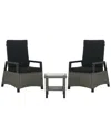 Safavieh Herman Recliner 3pc Set In Gray