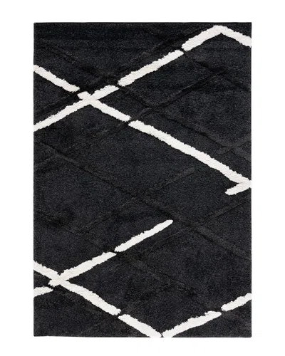 Safavieh Hi-lo Shag Power Loomed Rug In Charcoal
