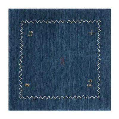 Safavieh Himalaya Collection Leo Solid Square Area Rug In Blue