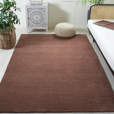 Safavieh Himalaya Hand Made Area Rug, Brown Solid / Tonal Style Non-shedding