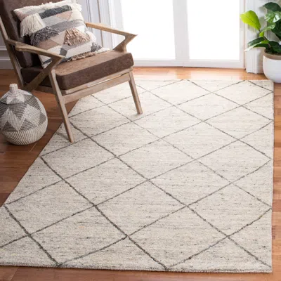 Safavieh Himalaya Hand Made Area Rug, Ivory Contemporary Style Non-shedding In Gray