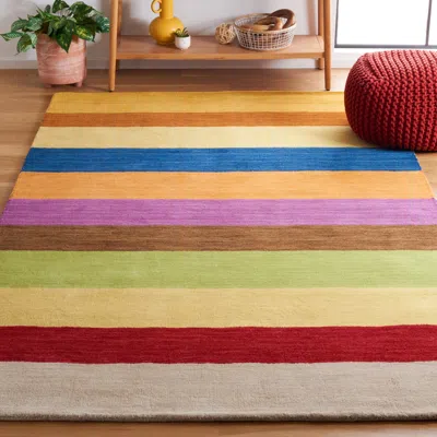Safavieh Himalaya Hand Made Area Rug, Yellow / Multi Contemporary Style Non-shedding