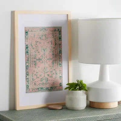 Safavieh Historia 23"x14" Framed Textile In Neutral