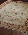 Safavieh Hoffman Oushak Rug, 10' X 14' In Light Blue/brown