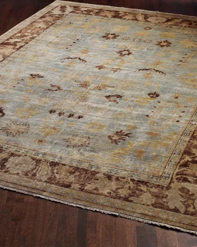 Safavieh Hoffman Oushak Rug, 10' X 14' In Light Blue/brown