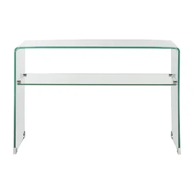 Safavieh Hollis Tempered Glass Console Table In White