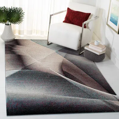 Safavieh Hollywood Machine Made Area Rug, Beige / Blue Contemporary Style Easy Care In Multi