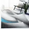 Safavieh Hollywood Machine Made Area Rug, Grey / Blue Contemporary Style Easy Care In Gray