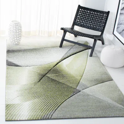 Safavieh Hollywood Machine Made Area Rug, Grey / Green Contemporary Style Easy Care