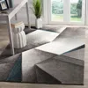 Safavieh Hollywood Machine Made Area Rug, Grey / Teal Contemporary Style Easy Care In Gray