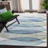 Safavieh Hollywood Machine Made Area Rug, Ivory / Blue Green Contemporary Style Easy Care In Blue