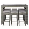 Safavieh Horus Seven Piece Outdoor Dining Set In Gray