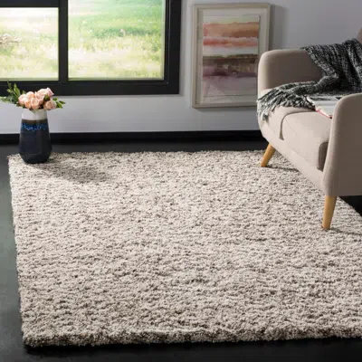 Safavieh Hudson Shag Collection Power Loomed Rug In Neutral