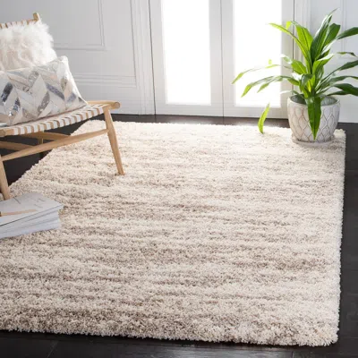 Safavieh Hudson Shag Collection Power Loomed Rug In Neutral