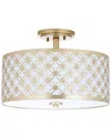 Safavieh Hutch 3-light Gold Flush Mount