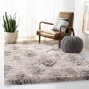 Safavieh Iceland Shag Machine Made Area Rug, Cream / Grey Shag / Flokati Style Easy Care In Neutral