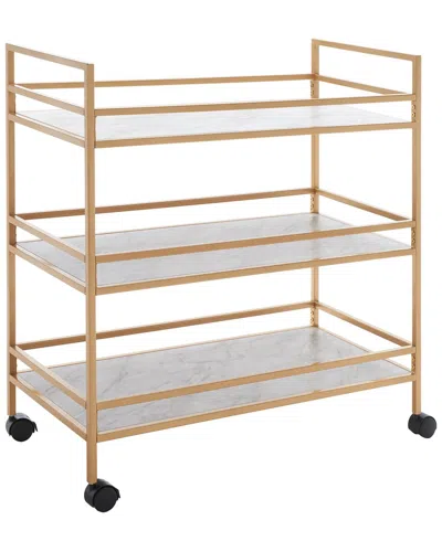 Safavieh Idria 3 Tier Bar Cart In Gold