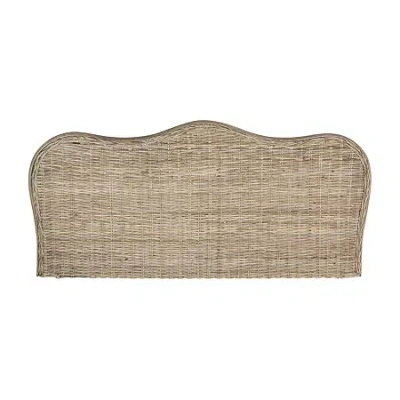 Safavieh Imelda Upholstered Rattan Headboard In Gray