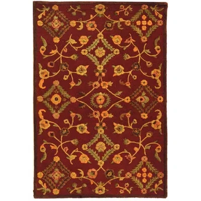 Safavieh Imperial Wool Floral Rug In Red