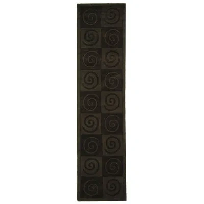 Safavieh Impressions Hand Loomed Wool Geometric Rug In Black;charcoal