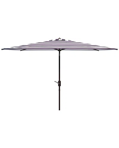 Safavieh Indoor/outdoor Iris 6.5x10 Rect Umbrella In Black