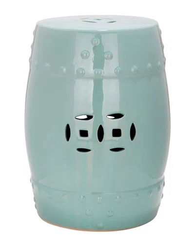 Safavieh Light Aqua Modern Ming Garden Stool