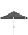 Safavieh Milan 9ft Dbletop Umbrella In Grey