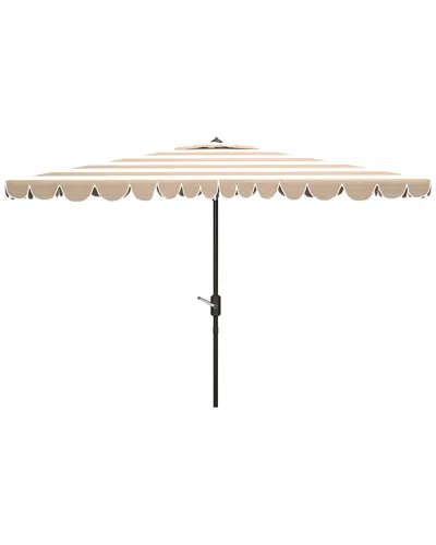 Safavieh Indoor/outdoor Vienna 6.5x10 Rect Umbrella In Nude