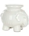 Safavieh White Ceramic Elephant Stool In White