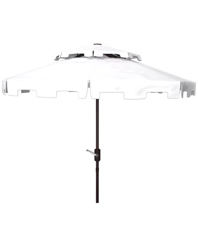 Safavieh Zimmerman 9ft Double Top Market Umbrella In White