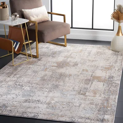 Safavieh Invista Machine Made Area Rug, Cream / Beige Contemporary Style Easy Care In Gray