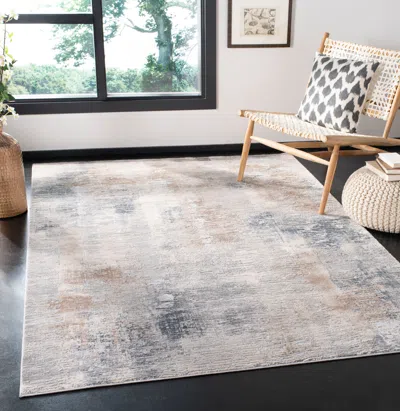 Safavieh Invista Machine Made Area Rug, Cream / Grey Contemporary Style Easy Care In Multi