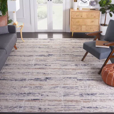 Safavieh Invista Machine Made Area Rug, Cream / Grey Contemporary Style Easy Care In Multi