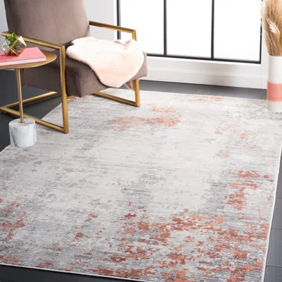Safavieh Invista Machine Made Area Rug, Grey / Light Grey Contemporary Style Easy Care In Gray