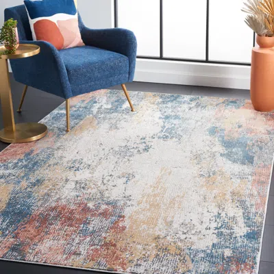 Safavieh Invista Machine Made Area Rug, Ivory / Multi Contemporary Style Easy Care