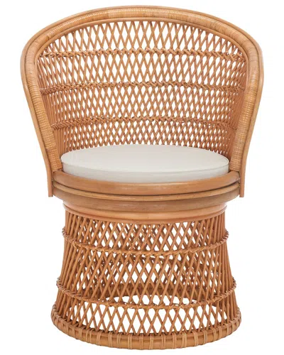 Safavieh Iola Swivel Accent Chair With Cushion In White