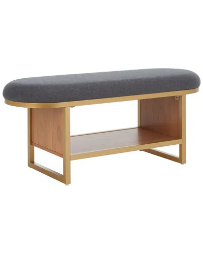 Safavieh Iona Open Shelf Bench With Cushion In Multi