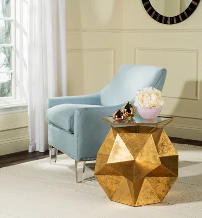 Safavieh Iona Side Table In Gold